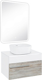 Runo Тумба с раковиной Вудлайн 65 Bella скандинавский дуб/белая – фотография-6